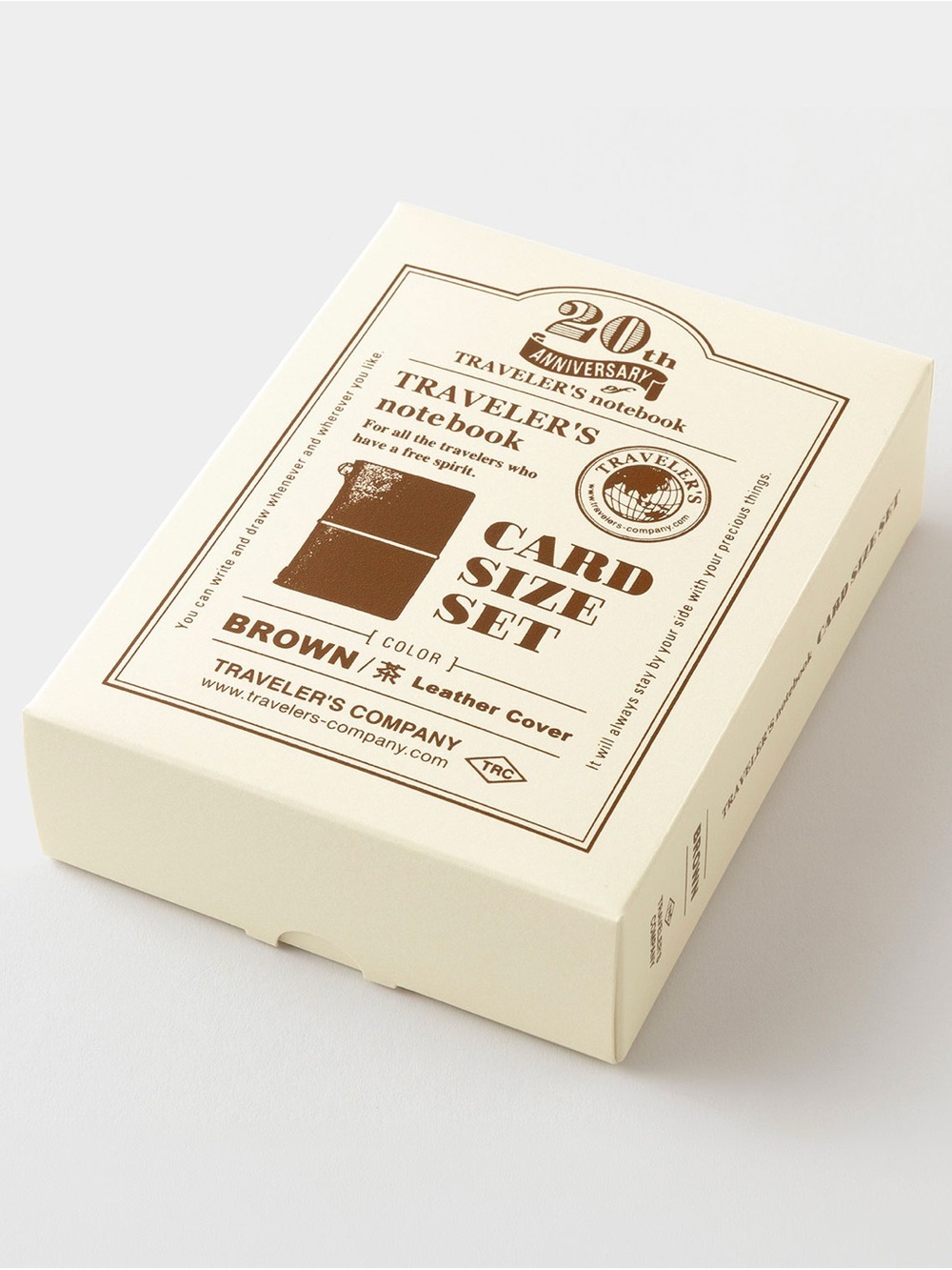 TRAVELER'S Card Size Set - Brown Leather Cover